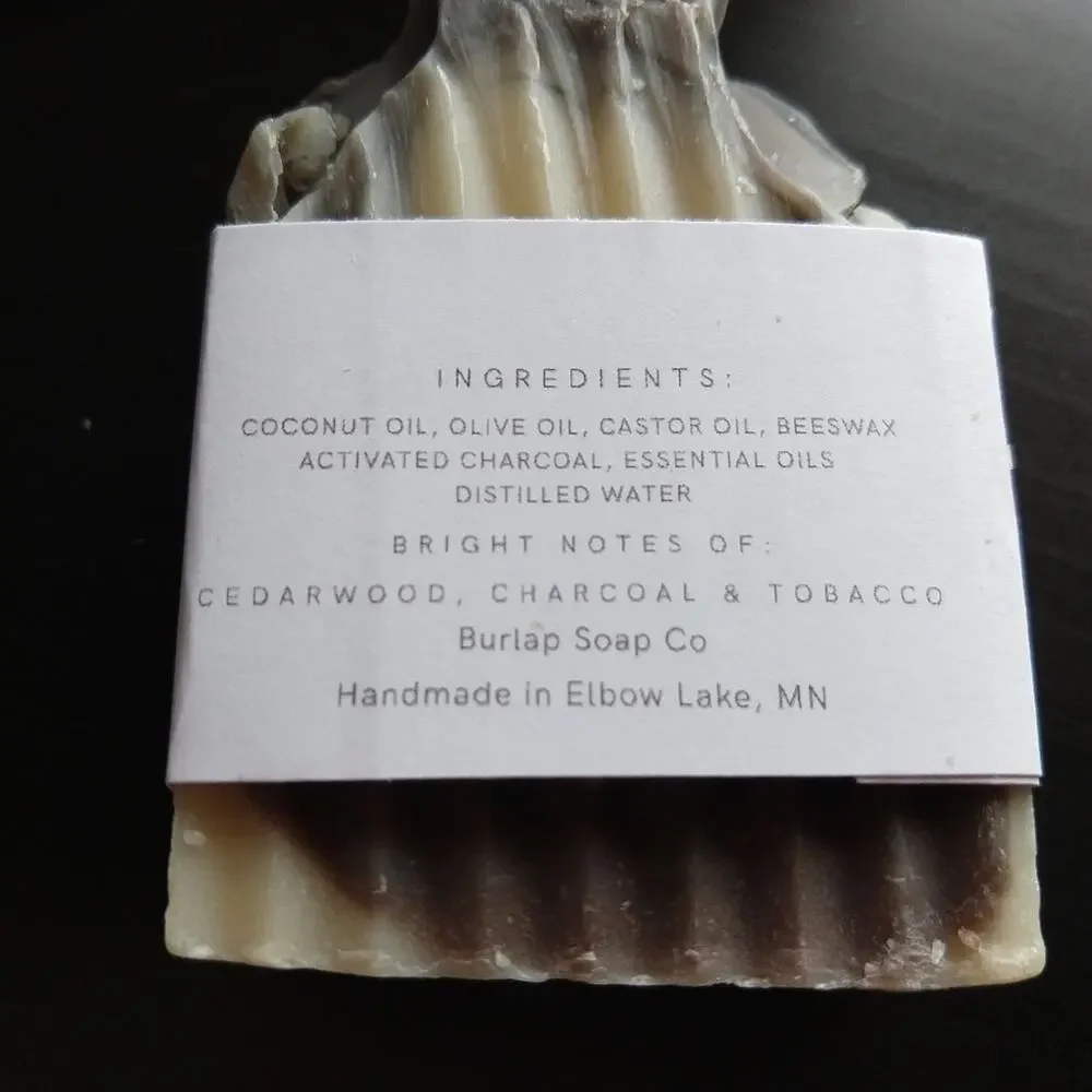 Cedarwood and Charcoal Handmade Soap: Hello Handsome 4.5oz bar